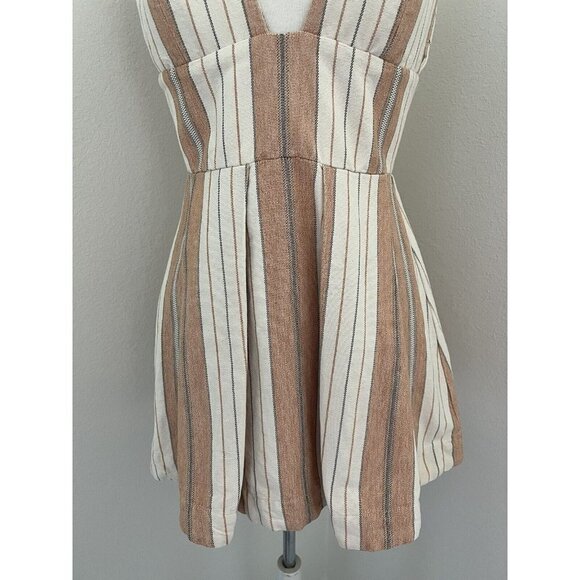 Majorelle Agave dress Revolve size small plunge neckline and back short striped - Picture 5 of 9